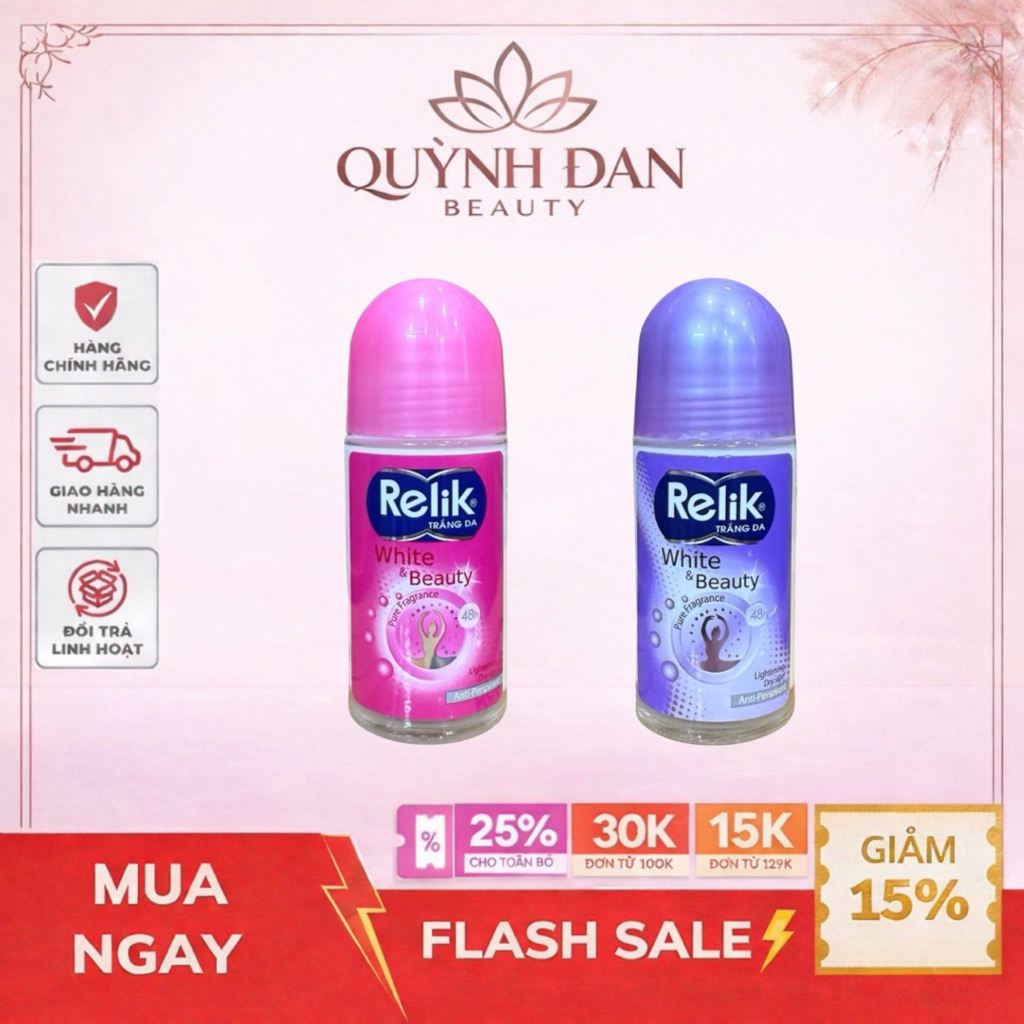 Lăn khử mùi Relik White & Beauty dành cho nữ