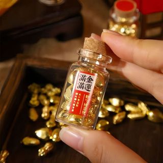 Homee.cok Lọ Hũ Vàng May Mắn Phong Thủy Thu Hút Tài Lộc, Hũ Vàng Mini Decor Bàn Làm Việc, Quà Tặng