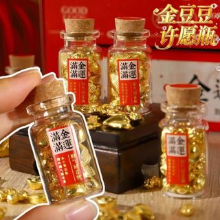 Homee.cok Lọ Hũ Vàng May Mắn Phong Thủy Thu Hút Tài Lộc, Hũ Vàng Mini Decor Bàn Làm Việc, Quà Tặng