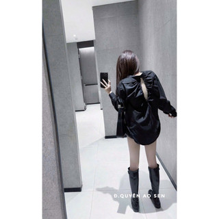 ÁO SƠ MI CỔ BẺ CHUN LƯNG HOT HIT