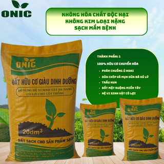 Đất sạch giàu dinh dưỡng ONIC 20dm3