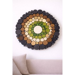 Tranh gỗ Lộc Mộc hiện đại - Tranh Mosaic Màu sắc treo Phòng khách, phòng ngủ, tranh độc bản handmade