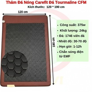 Thảm Đá Nóng Carefit Nằm 2 Người 120x190 cm CM100