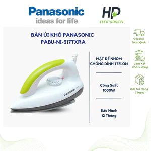 Bàn ủi khô Panasonic PABU-NI-317TXRA 1000W (Trắng phối Xanh Dương)