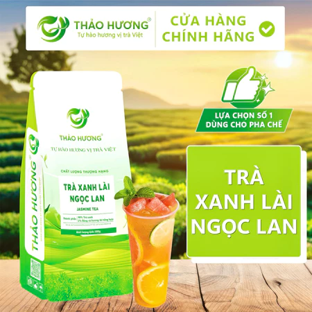 Trà Xanh Lài Ngọc Lan thương hiệu Thảo Hương Gói 500gr - Chuyên pha Trà chanh, Trà tắc