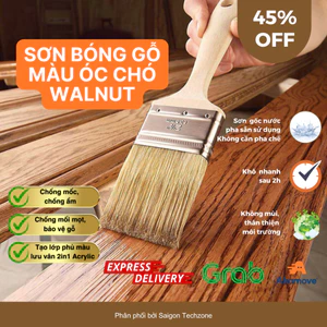 Sơn Gỗ Màu Óc Chó Walnut...Gốc Acrylic 2in1, Trang Trí, Chống Mốc, Chống Nước, Lưu Vân Gỗ