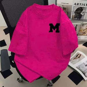 Áo Phông Nam Nữ Ngắn tay Dễ Thương In Chữ M Dáng Rộng Chất Cotton Mềm Mịn Siêu Co Dãn
