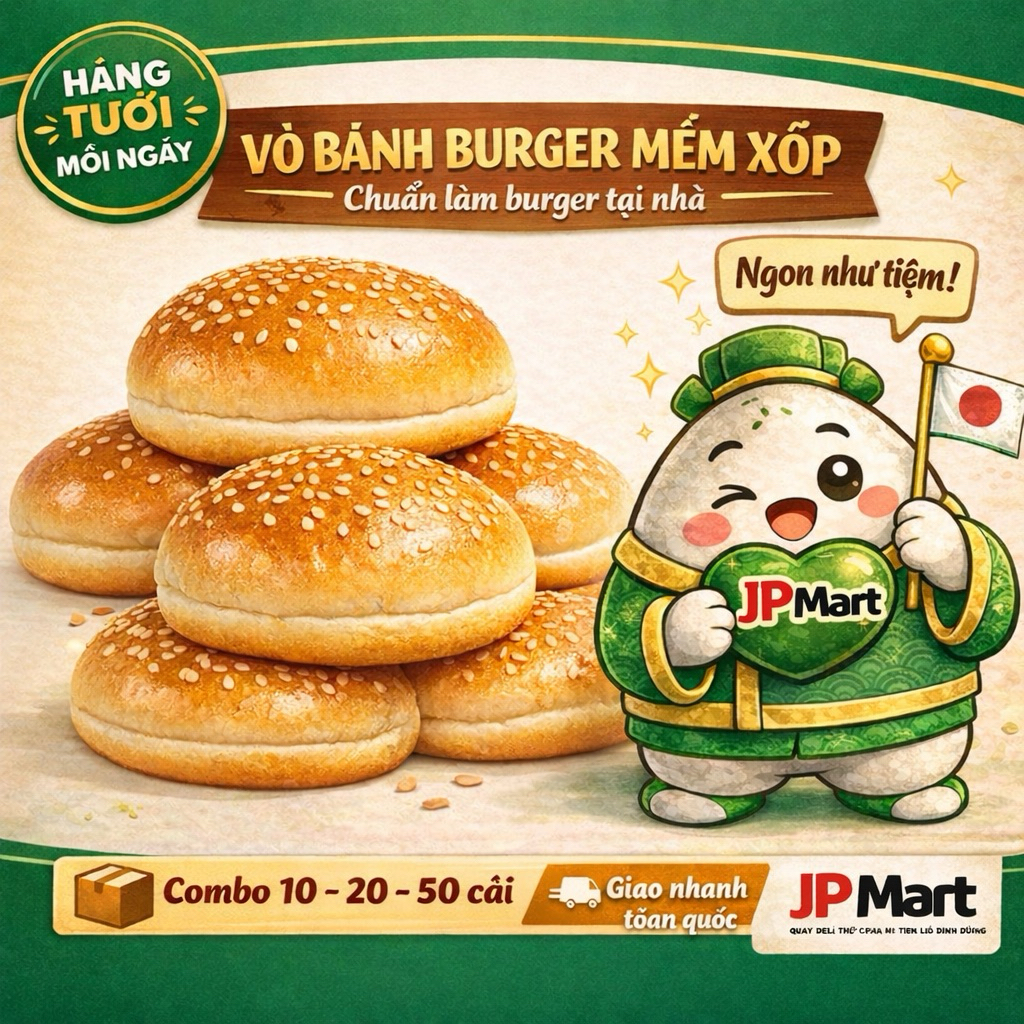 [HOẢ TỐC - Combo 5] Vỏ bánh hotdog  JPMart
