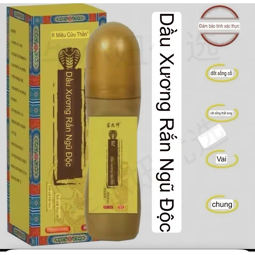 Dầu Xoa Bóp Xương Khớp Rắn Ngũ Độc Hỗ Trợ Giảm Đau Nhức Xương Khớp, Làm Dịu Cơn Đau, Giảm Tê Nhức 50ml shishop94