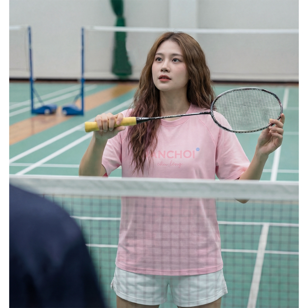 Áo Thun Cầu Lông Nam Nữ Vsmash Sportwear – Họa Tiết “DANCHOI Cầu lông” | Vải Cotton Em Bé Mềm Mịn, Thoáng Mát, Thấm hút