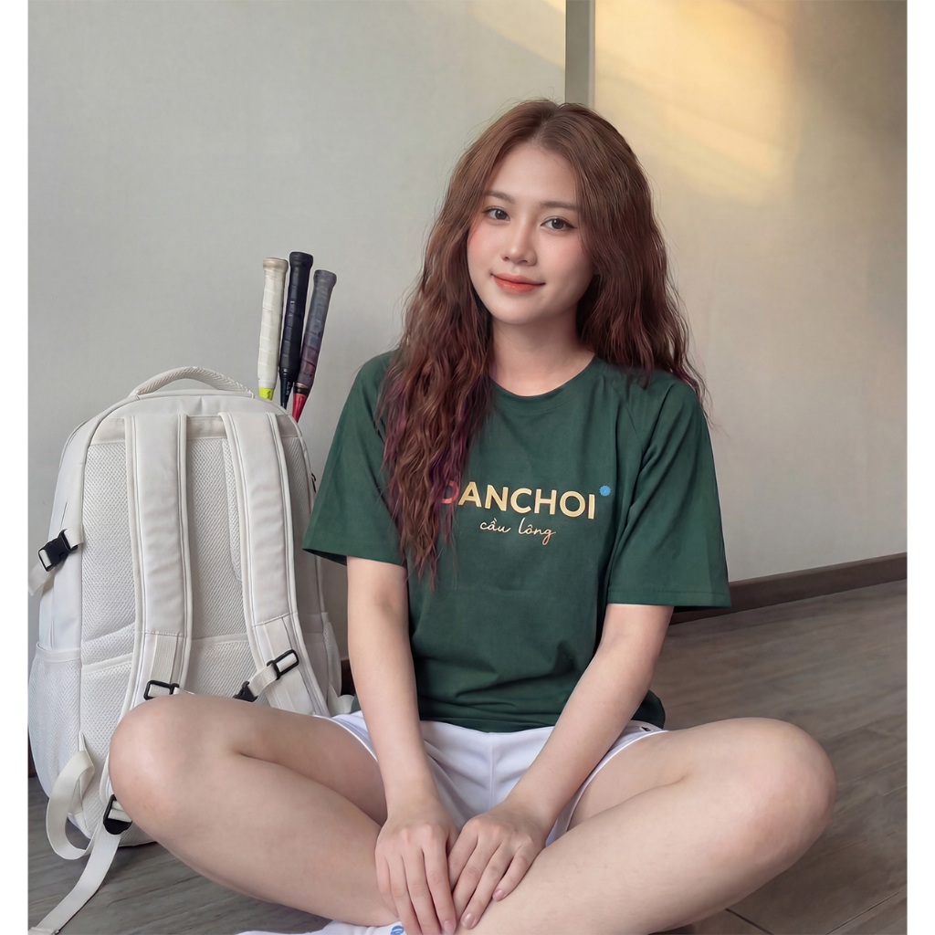 Áo Thun Cầu Lông Nam Nữ Vsmash Sportwear – Họa Tiết “DANCHOI Cầu lông” | Vải Cotton Em Bé Mềm Mịn, Thoáng Mát, Thấm hút