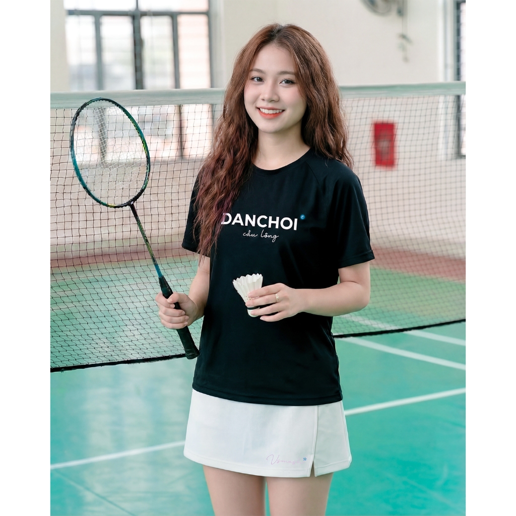 Áo Thun Cầu Lông Nam Nữ Vsmash Sportwear – Họa Tiết “DANCHOI Cầu lông” | Vải Cotton Em Bé Mềm Mịn, Thoáng Mát, Thấm hút