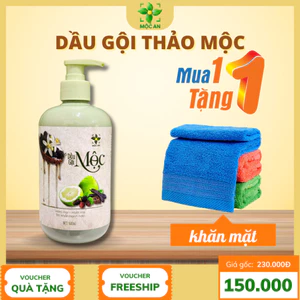 Dầu Gội MỘC Chiết Xuất Dầu Bưởi, Bồ Kết, Hương Nhu, Dâu Tằm Hỗ Trợ Mọc Tóc Giảm Rụng Tóc, Suôn Mượt