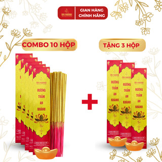 [10 tặng 2] Combo Nhang cuộn tàn số 6 An Khánh - Thơm thảo mộc mùi tết - Tàn chắc chắn làng nghề