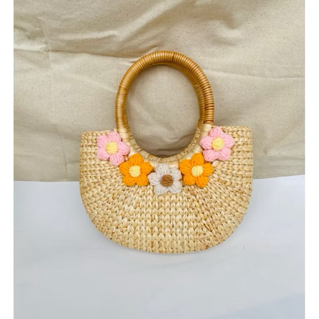 Túi cói ⚡ CỰC HOT ⚡ Túi lục bình Vintage đi biển, chụp ảnh decor, kiểu dáng siêu đẹp