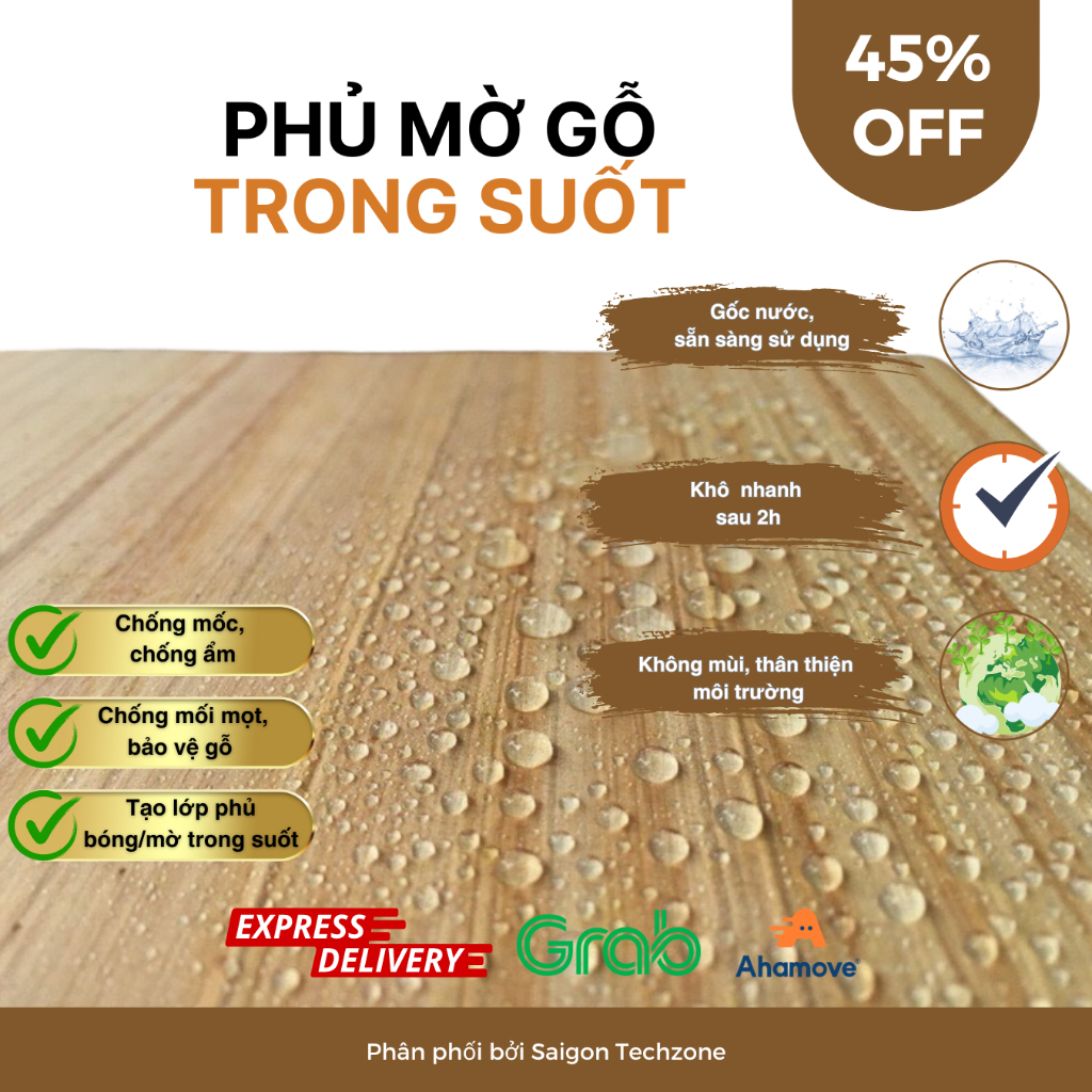 [2026] Sơn Phủ Mờ Gốc Acrylic 2in1 Cho Gỗ Chống Mốc, Chống Thấm Bảo Vệ Gỗ, Không Mùi Pha Sẵn Hệ Nước
