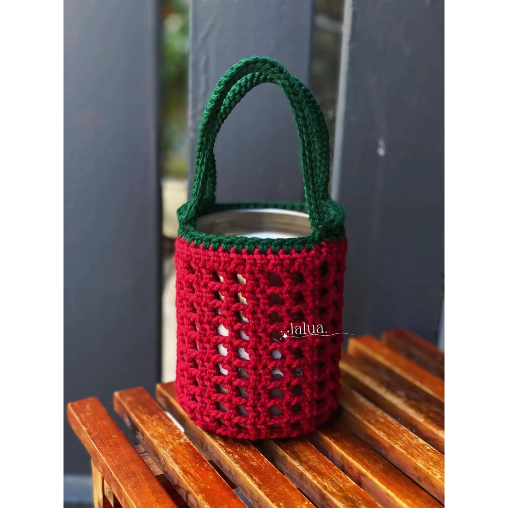 LALUA.| B02-Túi Đựng Bình Giữ Nhiệt Bằng Len Sợi 400ml