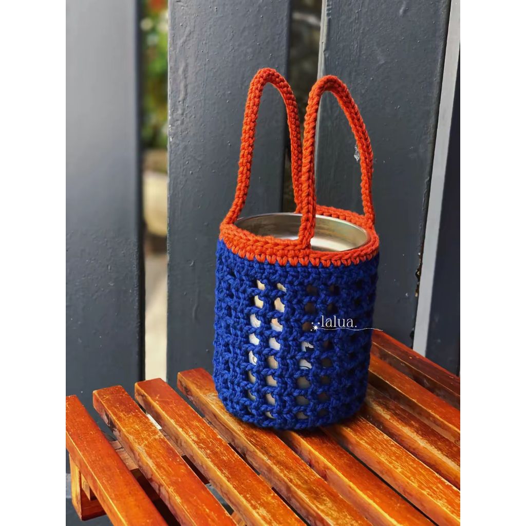 LALUA.| B02-Túi Đựng Bình Giữ Nhiệt Bằng Len Sợi 400ml
