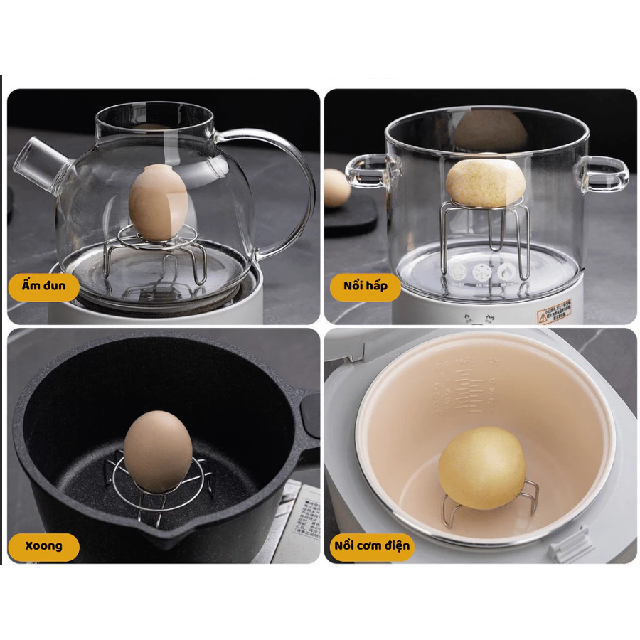 🏵️🏵️Giá hấp mini bằng thép không gỉ Giá để nồi nhỏ dùng trong nhà ký túc xáNgăn hấp cho ấm đun nước điện Giá đỡ nồi điện