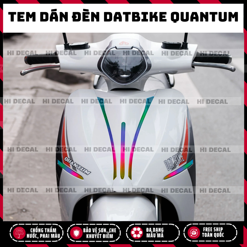 Tem dán đèn datbike quantum, decal đổi màu đèn datbike quantum trang trí bảo vệ đèn bền màu, chống xước chống nước
