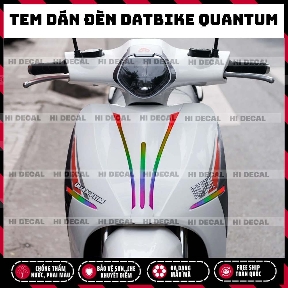 Tem dán đèn datbike quantum, decal đổi màu đèn datbike quantum trang trí bảo vệ đèn bền màu, chống xước chống nước