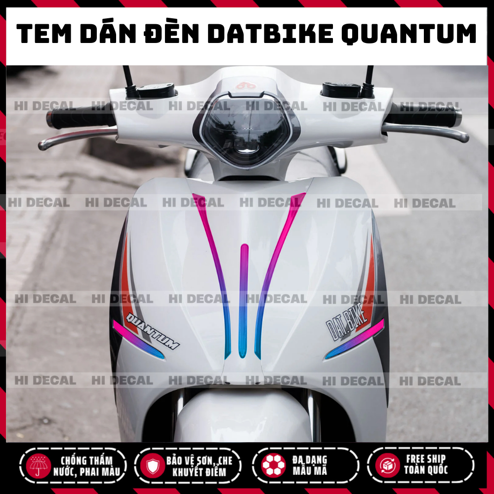 Tem dán đèn datbike quantum, decal đổi màu đèn datbike quantum trang trí bảo vệ đèn bền màu, chống xước chống nước