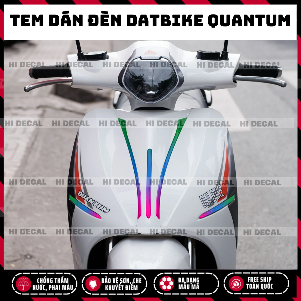 Tem dán đèn datbike quantum, decal đổi màu đèn datbike quantum trang trí bảo vệ đèn bền màu, chống xước chống nước