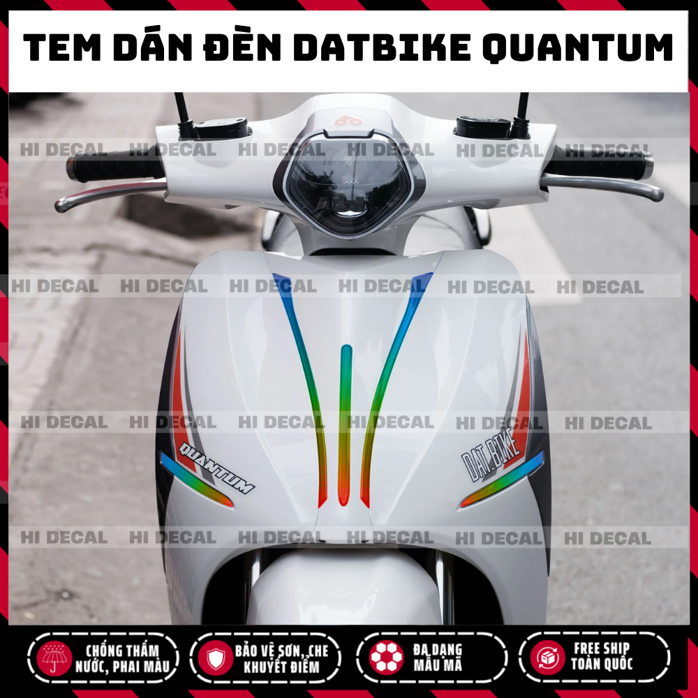 Tem dán đèn datbike quantum, decal đổi màu đèn datbike quantum trang trí bảo vệ đèn bền màu, chống xước chống nước