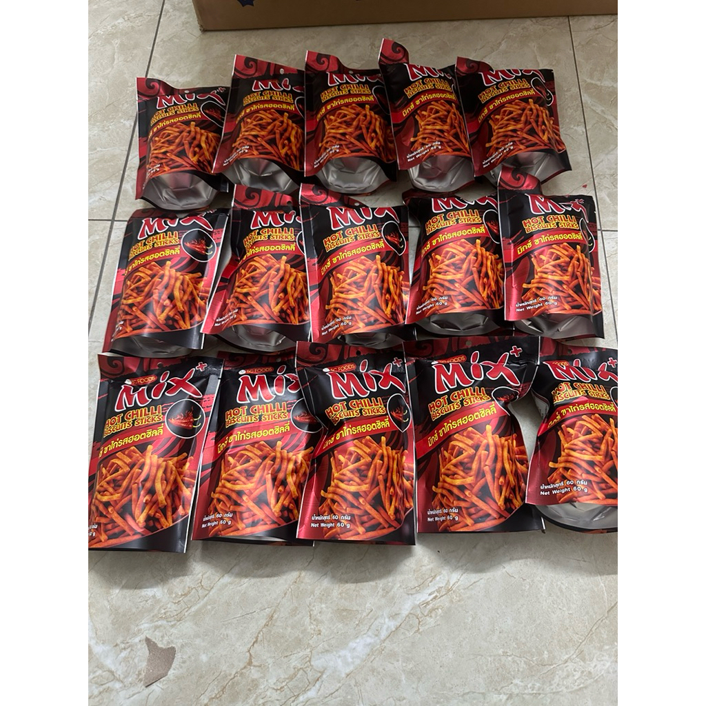 Giá Mềm Vô Địch( Mua 1 Tặng 1 ) combo 15 gói bim mix chữ thái ( thương hiệu TV Food) vị ớt cay,ăn vặt HOT
