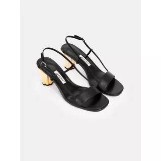 Guốc nhọn cao cấp da thật Jeremy Gold Pillar Sandals GN0011