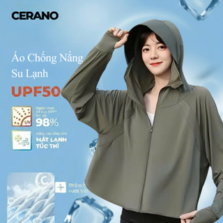Áo Chống Nắng Nữ Thun Lạnh UPF50+ Che Mặt, Co Giãn 4 Chiều, Mũ Che Trán, Túi Khoá – Form Cánh Rơi