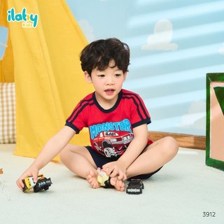 Đồ Bộ Bé Trai ILABY HCM Vải Cotton Co Giãn - Hình In Xe Monster Năng Động size bé 2-12 tuổi [3912]