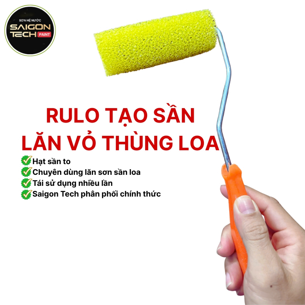 [2026] Con Lăn Tạo Sần, Rulo Lăn Tạo Hiệu Ứng, Lăn Vỏ Thùng Loa, Lăn Sơn Hiệu Ứng Cỡ Trung Size 10cm