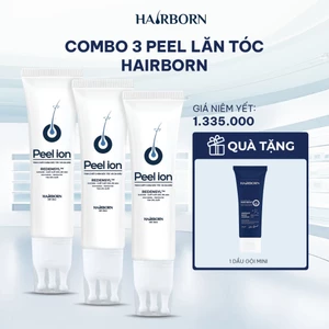 Combo 3 Lăn Tóc Hairborn Tuýp 60ml, Thương Hiệu: Mocha, Tinh Chất Dưỡng tóc+tặng dầu gội mini