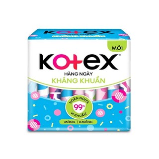(Quà tặng không bán) Bộ 2 BVS Kotex Hằng Ngày Kháng Khuẩn 8 Miếng/Gói