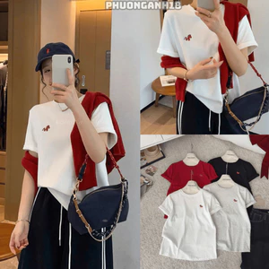 Áo thun baby tee thêu hình mác Doudou