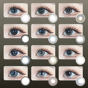 100 mẫu lens màu xám - gray 0 độ thương hiệu Luna Eyes