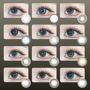100 mẫu lens mắt bán chạy nhất - đủ màu xám,nâu,xanh,đen.. hsd 6 tháng - brand LUNA EYES