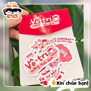 Sticker Pack “Vô tri hưởng thái bình” – 10 sticker cute dán laptop, điện thoại, sổ tay