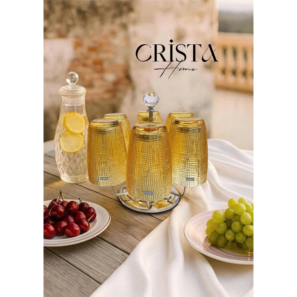 ✨ BỘ SƯU TẬP CỐC – BÁT – ĐĨA ÁNH VÀNG BẠC TÀI LỘC CRISTA HOME ✨ Sang trọng • Tinh tế • Rực rỡ tài lộc đầu năm
