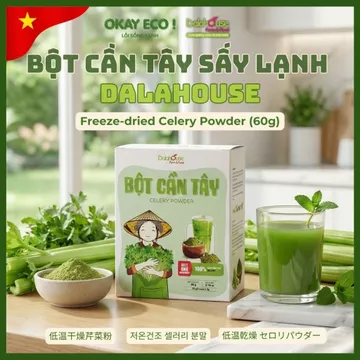 [10.10] Bột Cần Tây Sấy Lạnh Dalahouse Nguyên Chất 100% – Bột Rau Xanh – Dễ Pha Uống (60g)