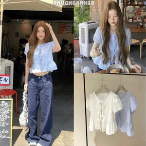 Áo smi baby doll buộc dây hàng QC 21144