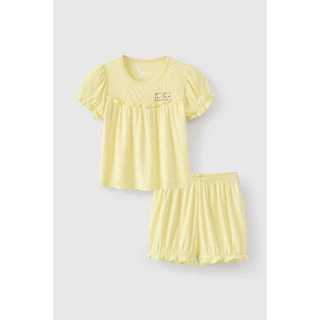 Bộ thun ngắn tay chất liệu petit cho bé gái Rabity 960.093