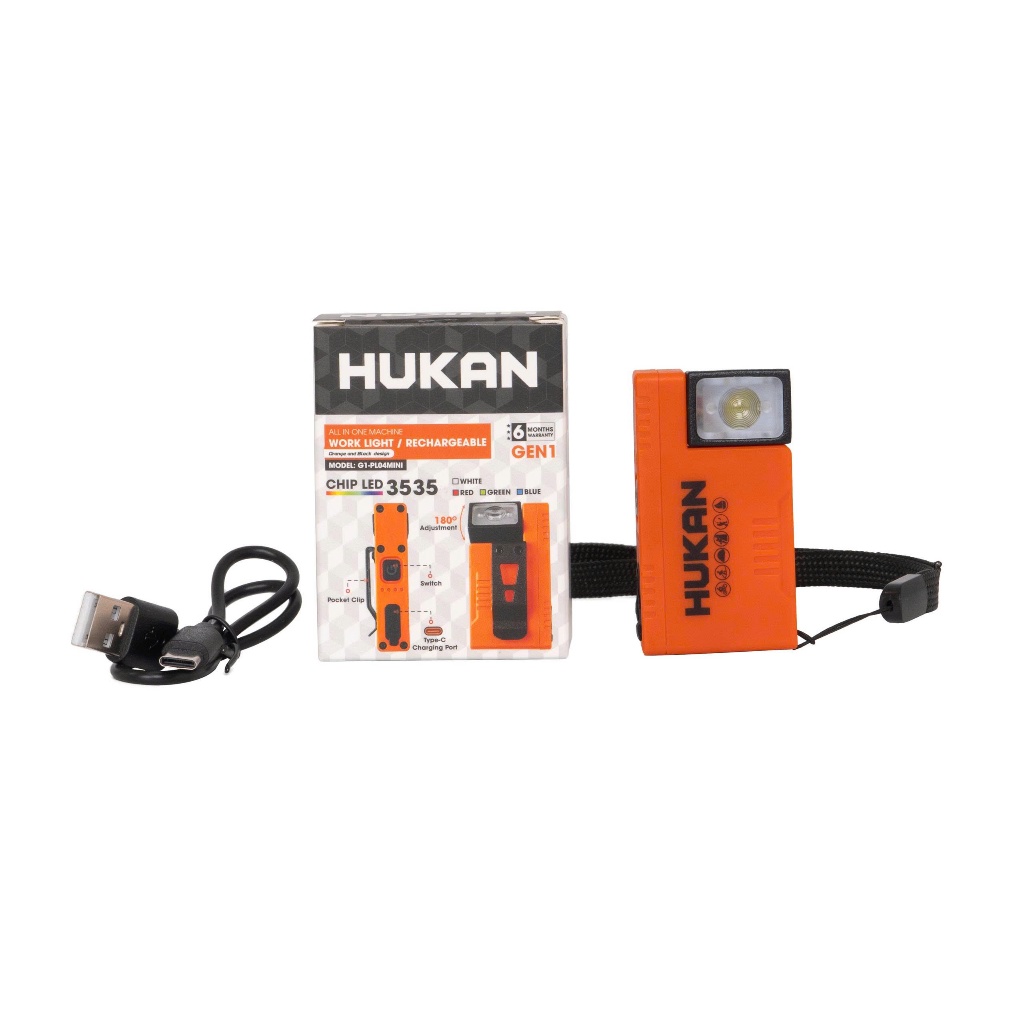 Đèn Mini Bỏ Túi HUKAN (Gen1) G1-PL04MINI | LED 3535 + RGB | Chiếu Xa 100m | Sạc Nhanh | Thời Gian HĐ 2-4Giờ | BH 6 Tháng