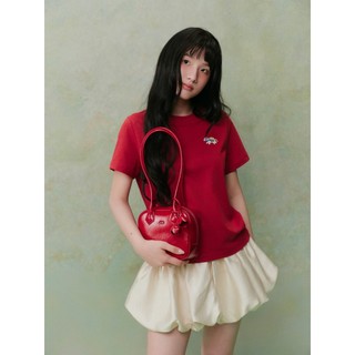 Áo thun OLV thêu basic Cotton Short Sleeve T Shirt và Cotton Horse Embro Tshirt nhiều hình trẻ trung