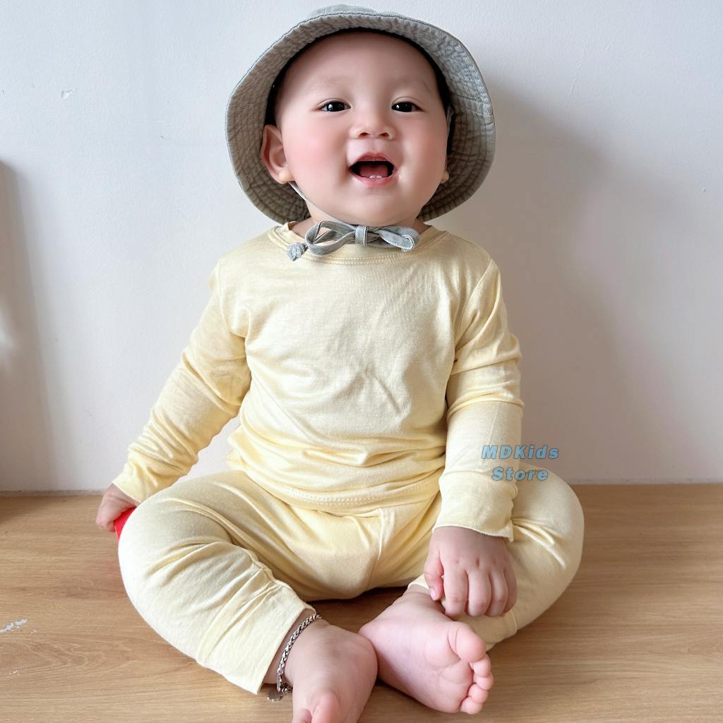 Bộ thun lạnh TAY DÀI QUẦN DÀI Cho Bé Trai Bé Gái | 5–15kg | Gold Kids