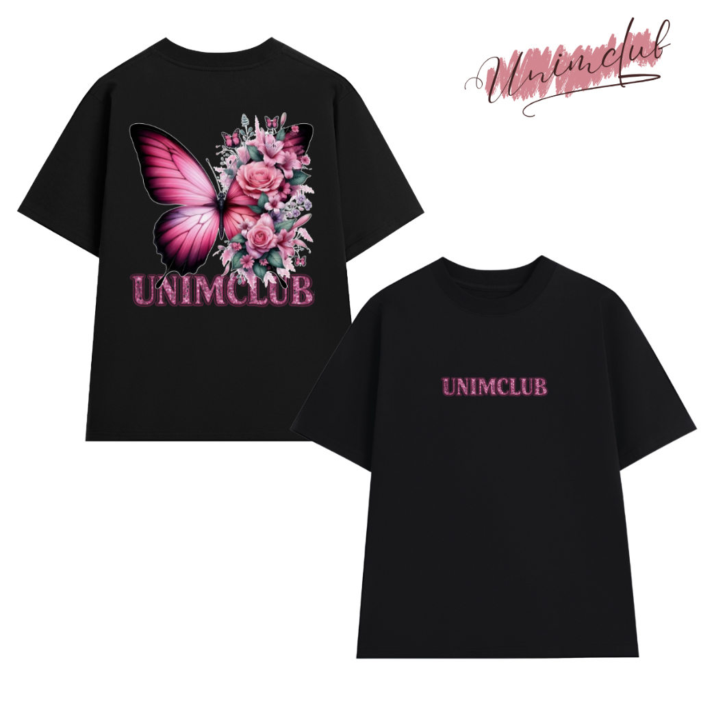 [VẢI 250 GSM] Áo Thun Hoa Hồng Rose Butterfly Unisex Local Brand Unim Club Cotton 100% Định Lượng Vải 250 GSM