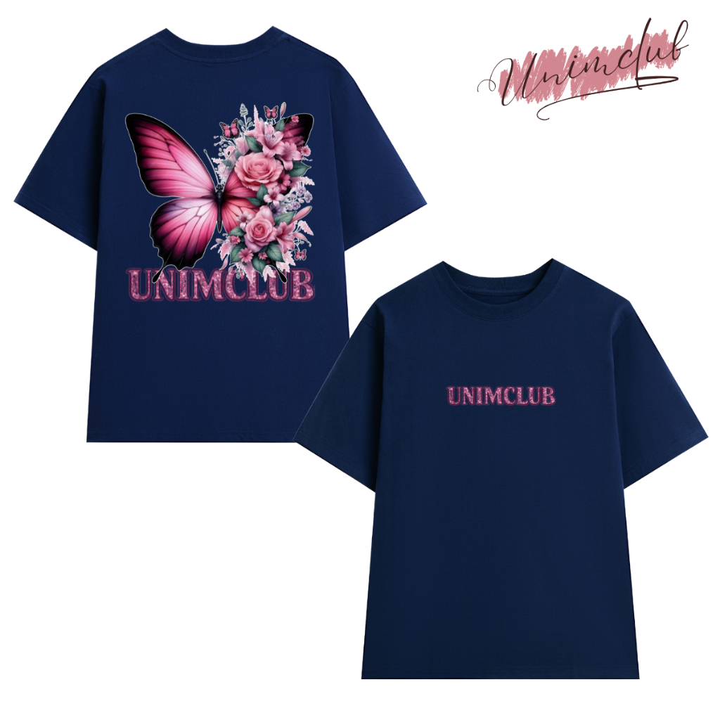 [VẢI 250 GSM] Áo Thun Hoa Hồng Rose Butterfly Unisex Local Brand Unim Club Cotton 100% Định Lượng Vải 250 GSM