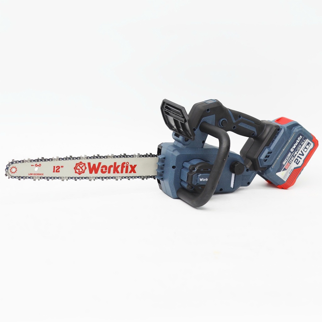 Máy cưa xích pin WORKFIX WF-CX12PRO, Lam xích 12inch 305mm, Không chổi than, Có tra nhớt tự động