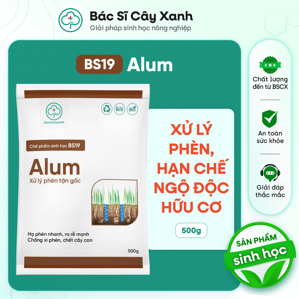 Chế Phẩm Khử Chua Hạ Phèn Đất BS19 Alum 500g - Chống Ngộ Độc Hữu Cơ ...